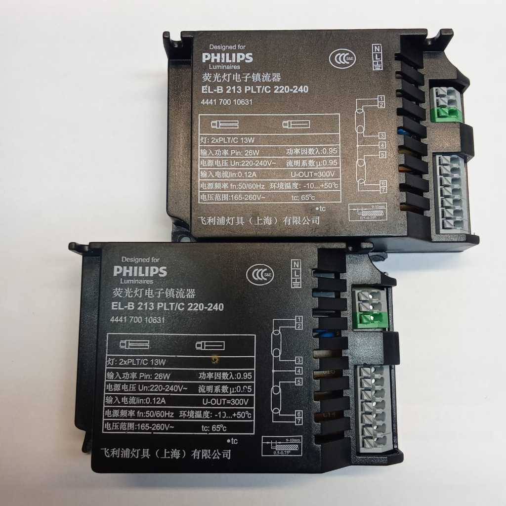 ballast balast trafo elb plc pltc 2x13w 2 x 13 watt philips