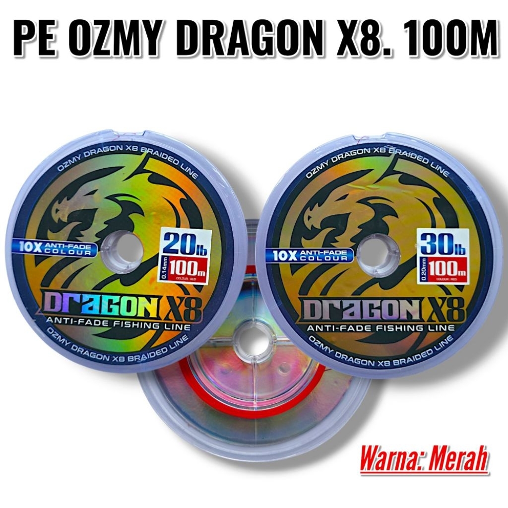 SENAR PE OZMY DRAGON X8. 100M. SENAR PANCING PE OZMY X8.100 METER.