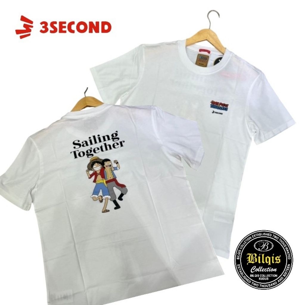 kaos 3second X one piece pria original REGULAR FIT