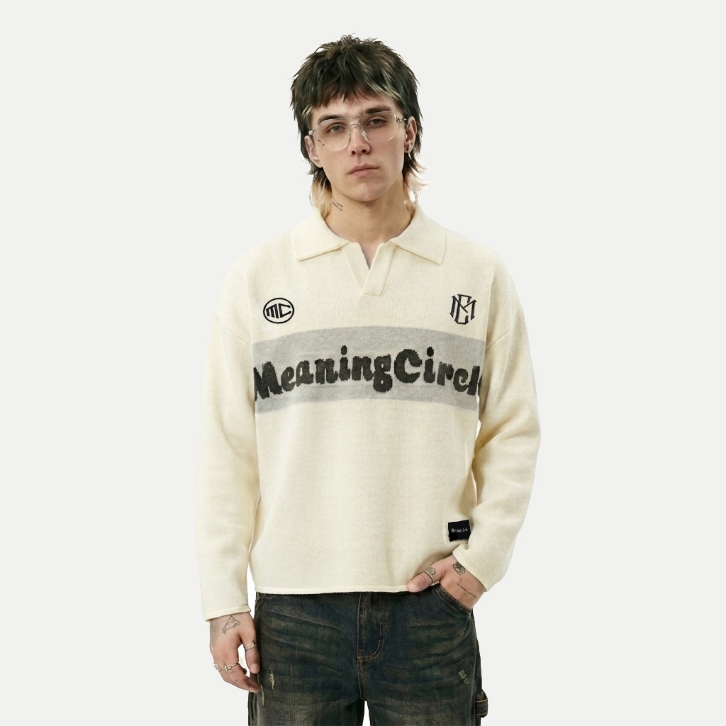 Meaning Circle - Knitwear Boxy Cut Beyza - Knitwear Unisex - Cotton Knitwear