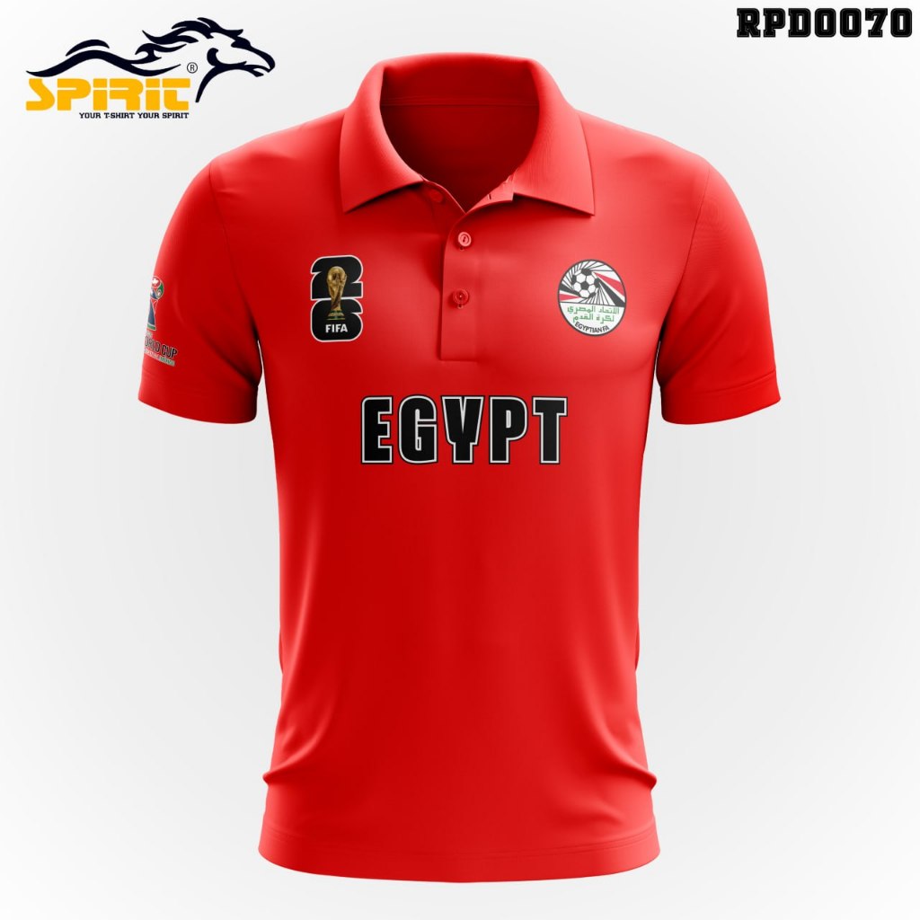 Kaos Polo Kerah The Pharaohs Timnas Piala Dunia 2026 Bola  Baju Polo  Jumbo Lengan Pendek
