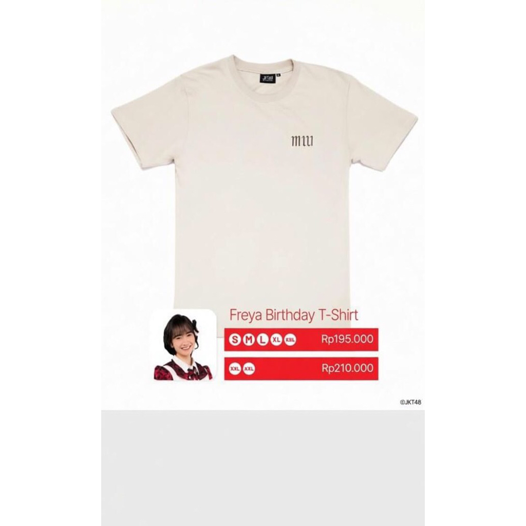 JKT 48 Birthday T-shirt Freya jaya wardana 2025-S