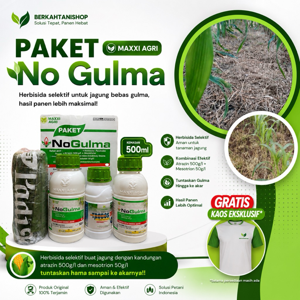 NO GULMA 500ML racun rumput aman untuk tanaman jagung dan tebu GRATIS KAOSS