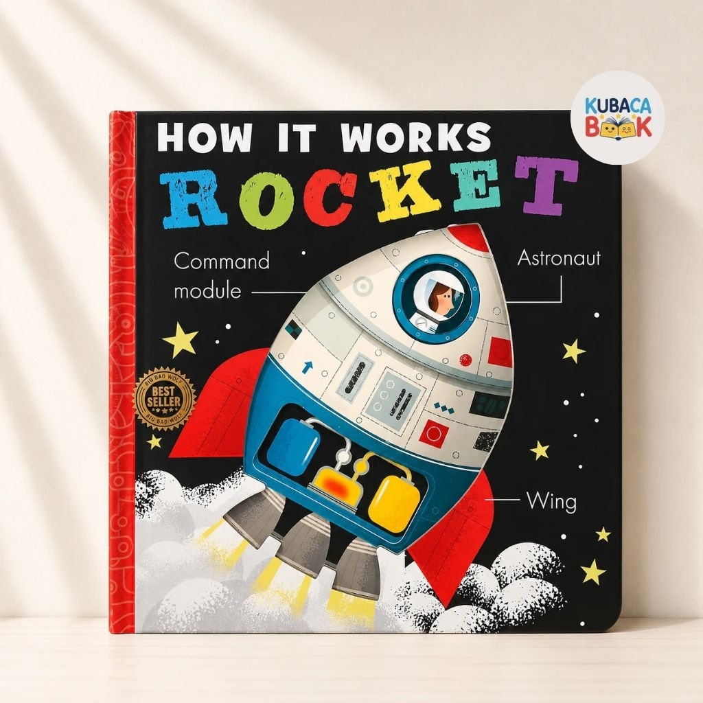 How It Works: Rocket – Amelia Hepworth | Board Book Anak English | Space & Vehicle Book