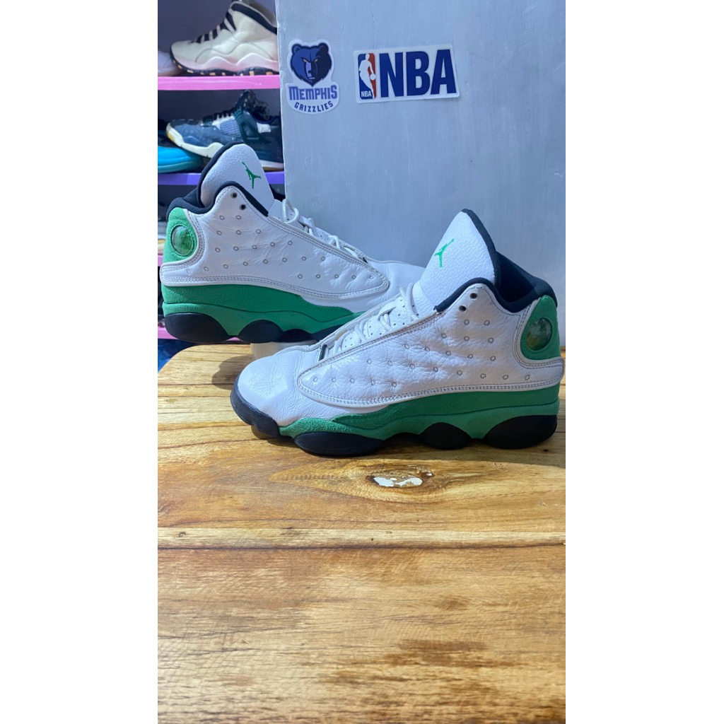 sepatu jordan retro 13 lucky green