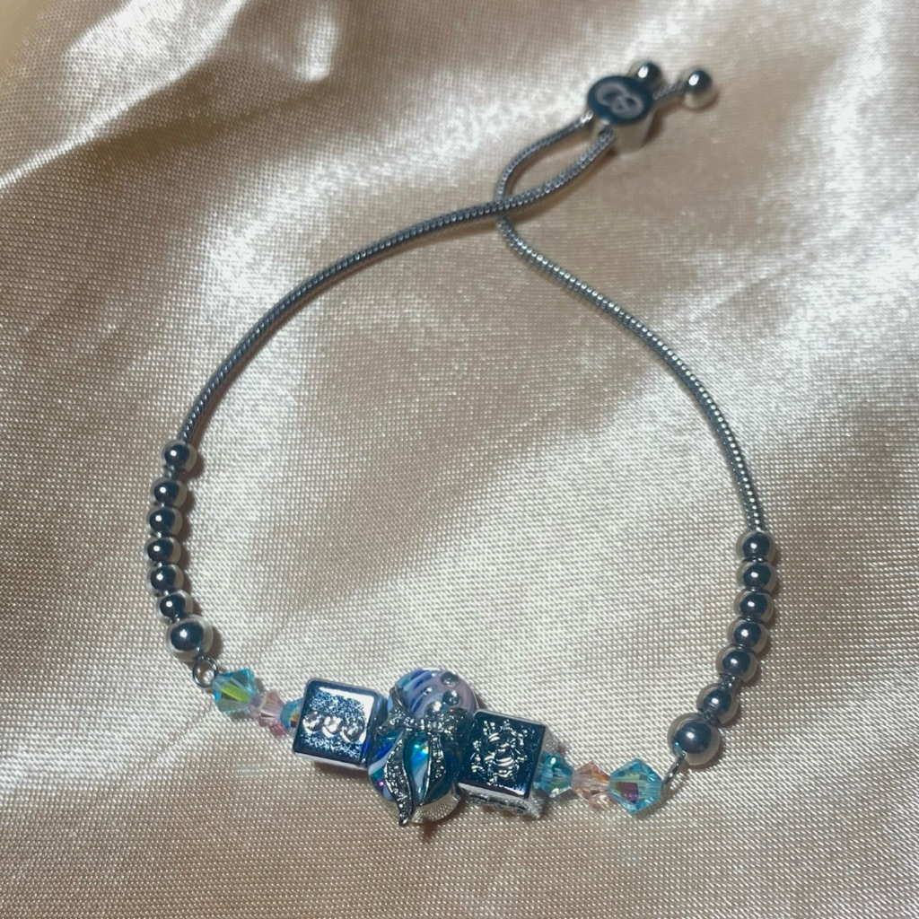 bloca bracelet gelang gelang paracord beads bunga silver gold