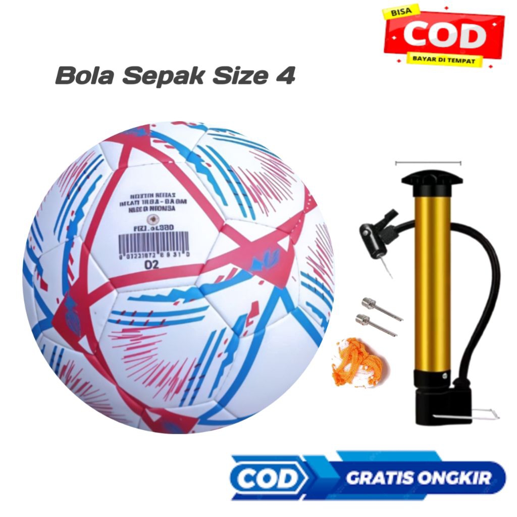 BOLA SEPAK SIZE 4 BOLA KAKI BOLA TENDANG BAHAN PU EMPUK