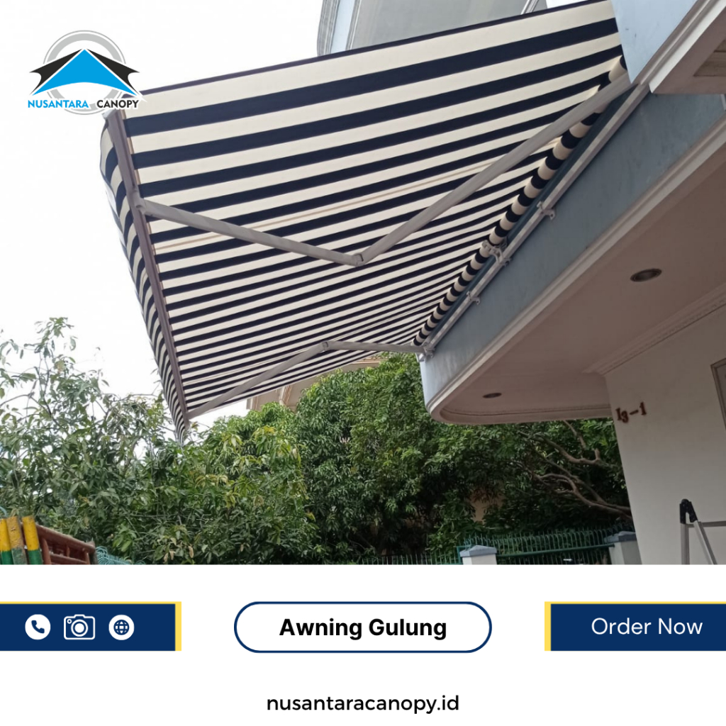 Jasa Pasang Canopy Awning Gulung Otomatis & Manual Bergaransi - Kanopi Buka Tutup Murah Jabodetabek
