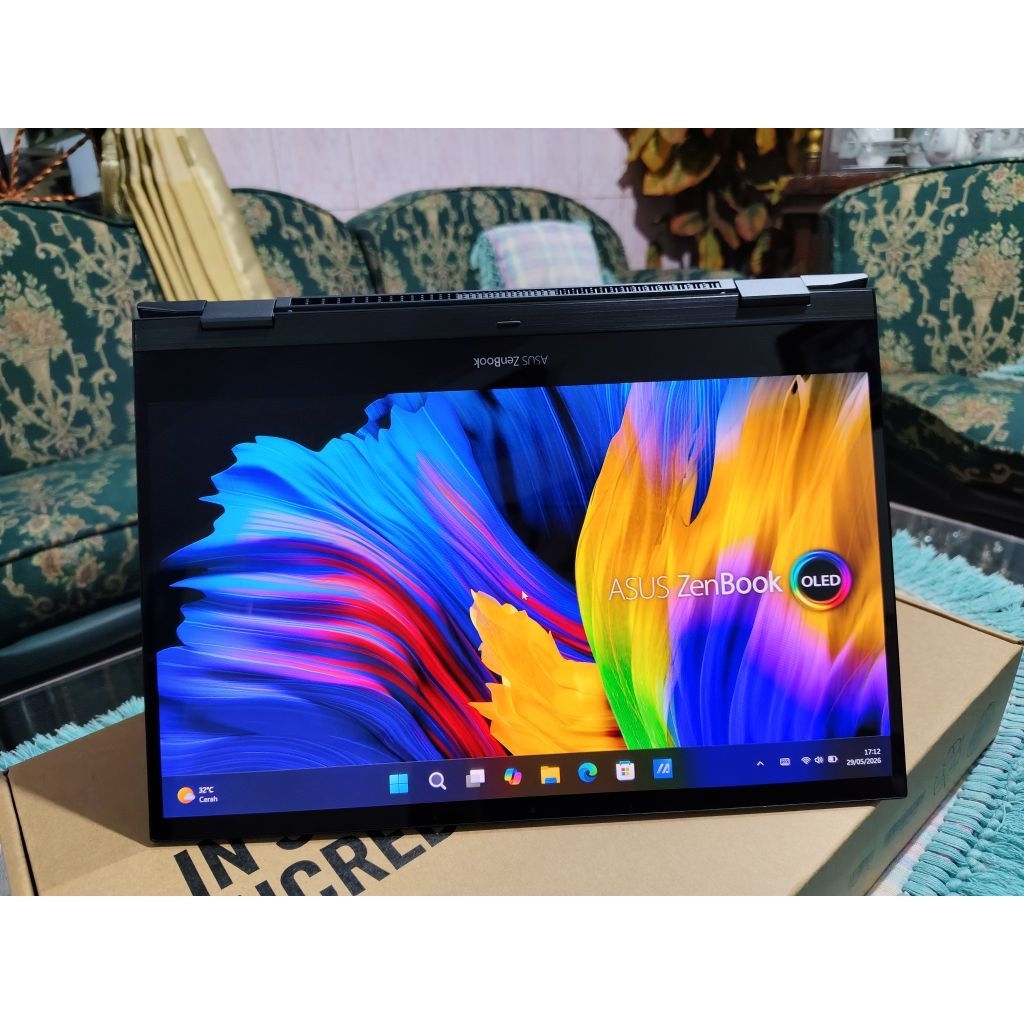 laptop asus zenbook flip oled ux363e core i5 1135g7 8/512 layar oled touchscreen