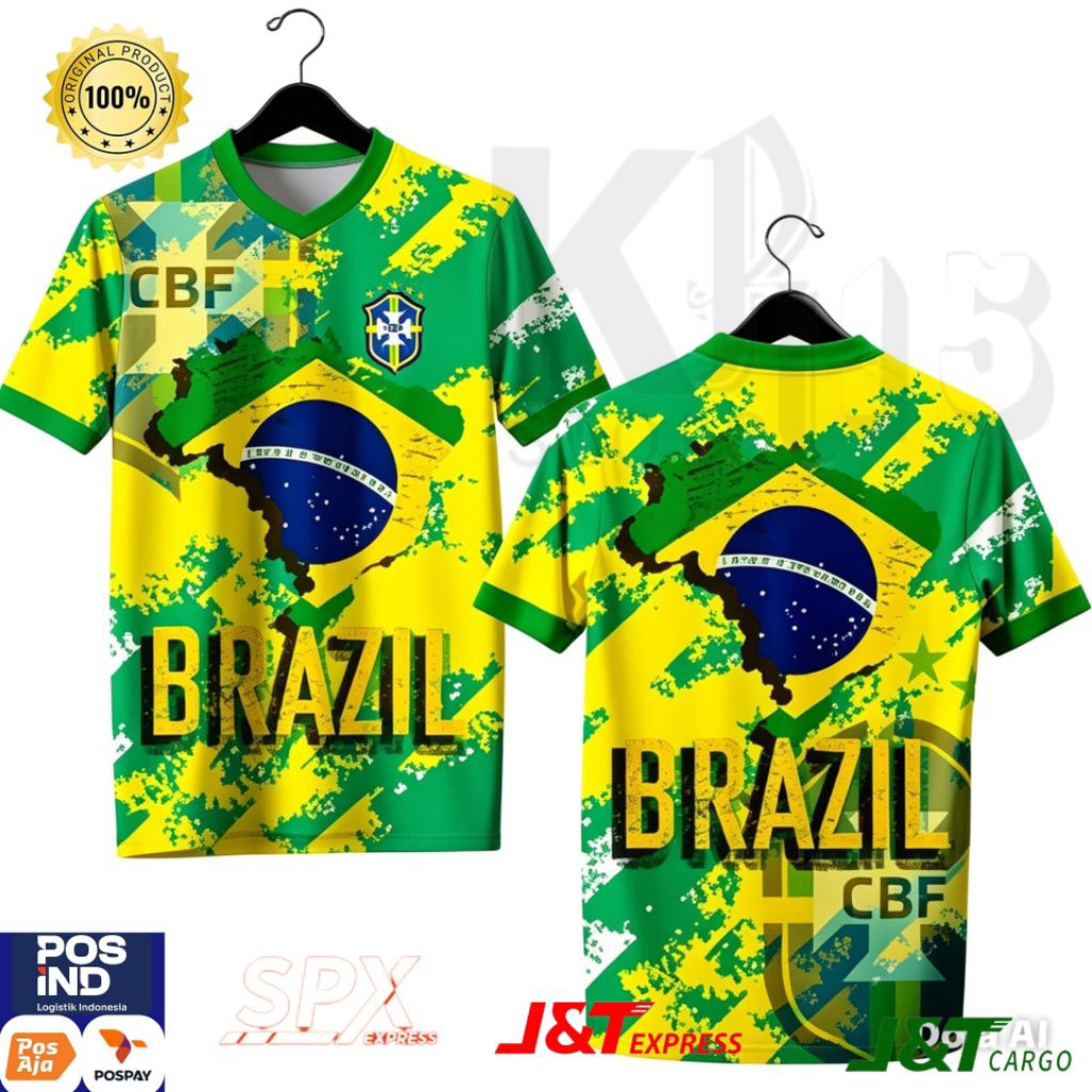 Jersey timnas Brazil 2026 Jersey fantasi Brazil costum Brazil.