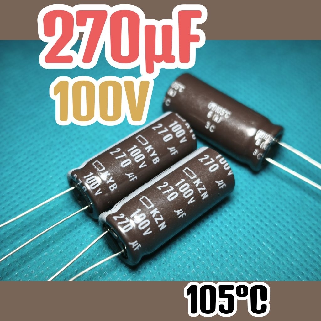 Kapasitor capasitor elko elco 100v 270uf 100v 270 uf 100 v 100volt 270uF ORIGINAL