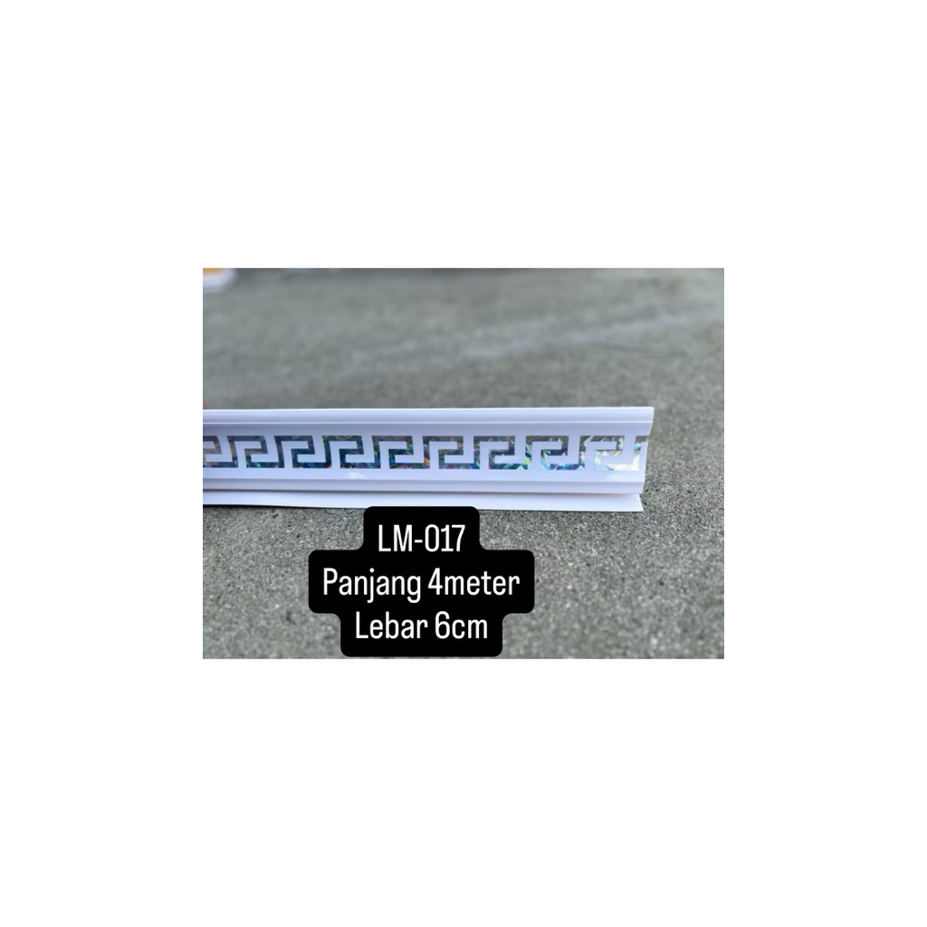 Lis plafon pvc panjang 4m lebar 6cm LM-017