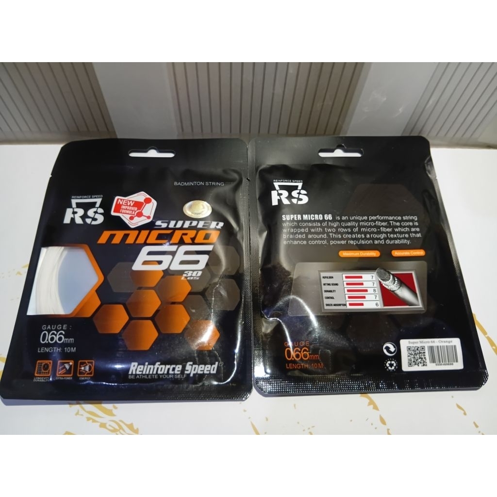 Senar Raket Badminton RS Micro 66 | Senar Badminton Tahan Lama