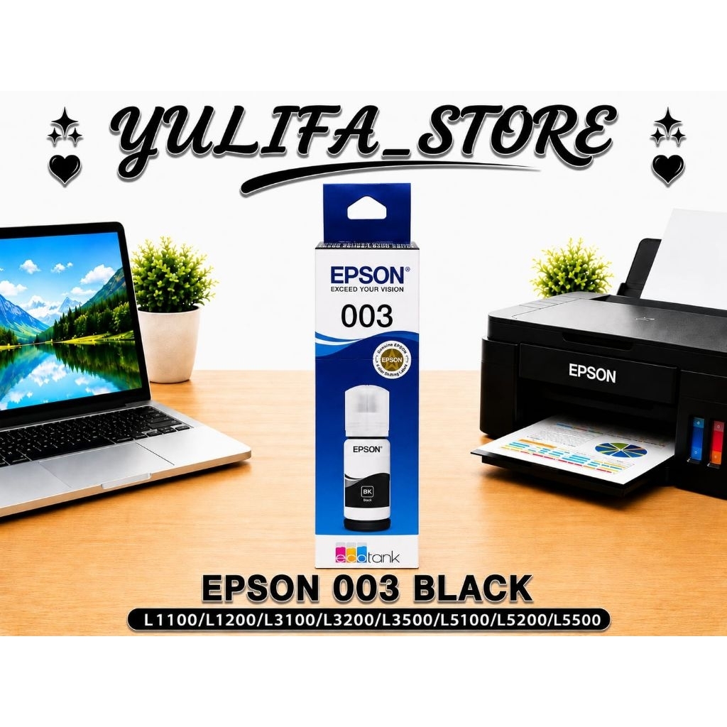 Tinta Printer Epson 003 premium Hitam L3110, L3150, L5190,