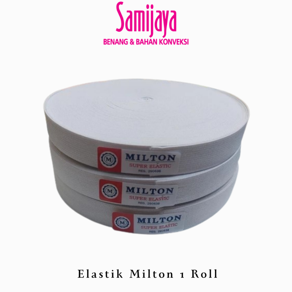 Karet Celana Elastik / Karet Elastis milton 1'/2,5cm 1 Roll
