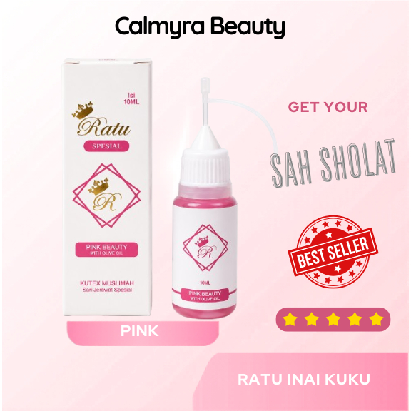 RATU SPESIAL - Inai Kuku Warna Pink Beauty Muslimah Halal Pewarna Kuku Sah untuk Sholat