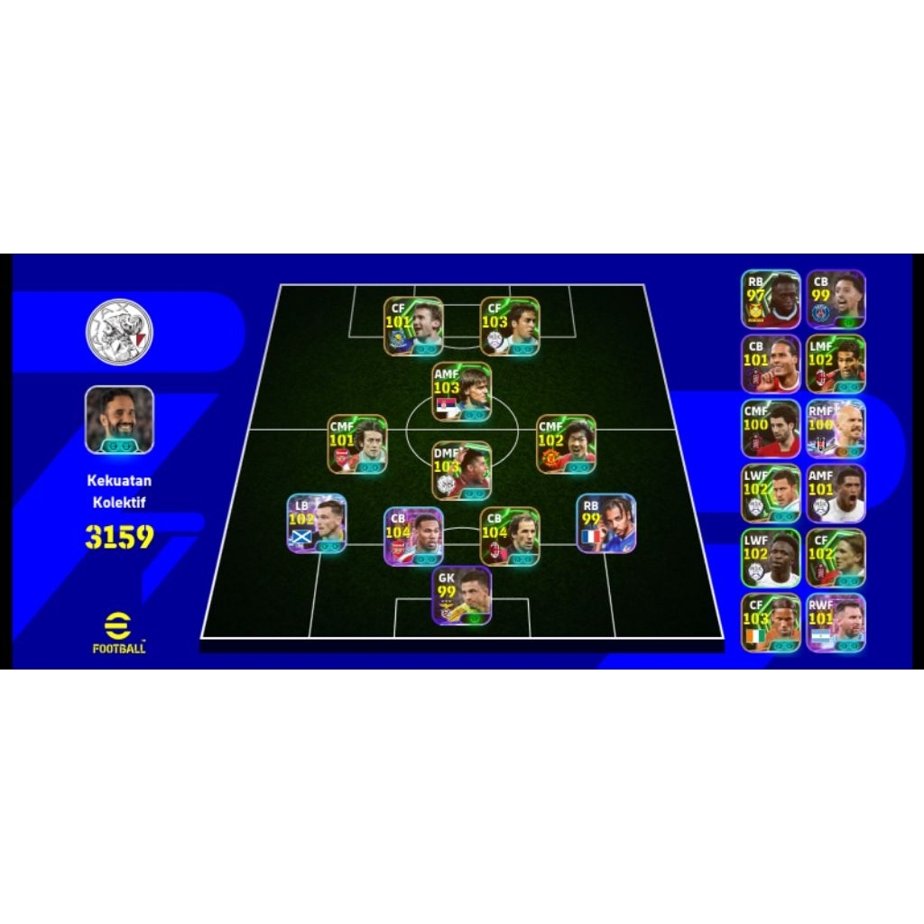 AKUN EFOOTBALL MOBILE 2025 / 2026 PEMAIN MENYAALA SEMUA