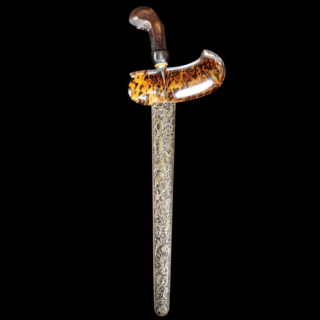 Keris Singo Barong Luk 5 Pamor Pedaringan Kebak & Wahyu Tumurun Kinatah Emas Istimewa