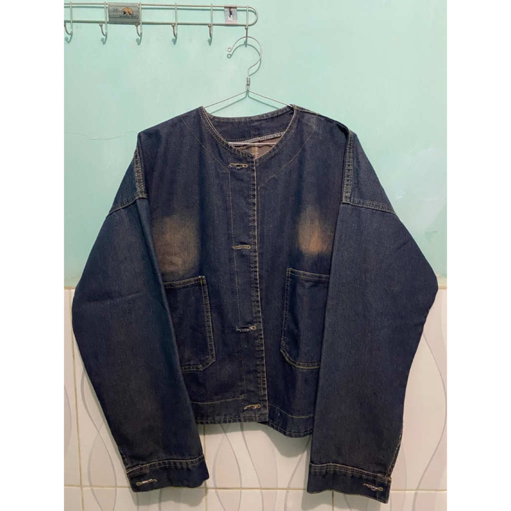 [PRELOVED] Jacket Jeans Oversize Pocket | di Exxo Jacket Denim Wanita