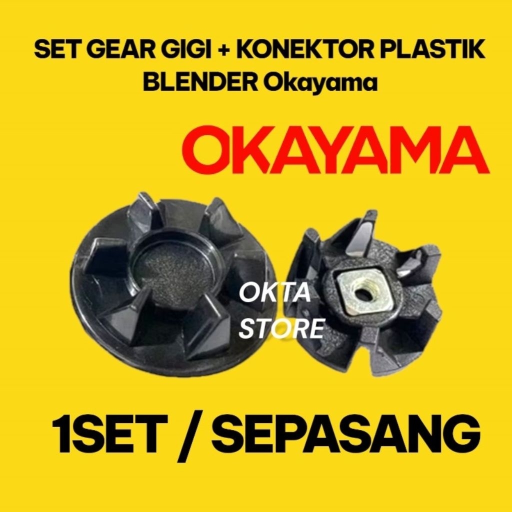 1SET GEAR GIGI + KONEKTOR MESIN UNTUK BLENDER OKAYAMA OK-355