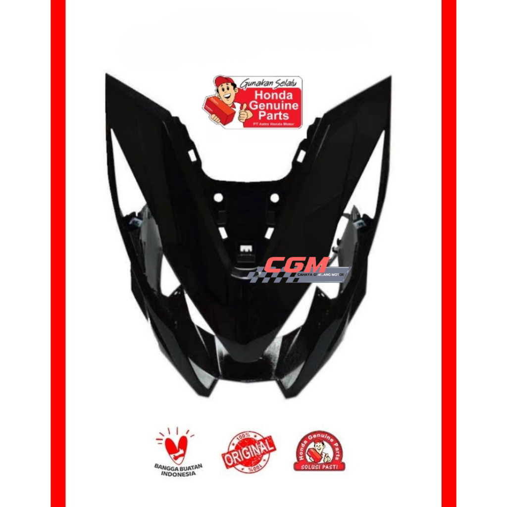 64301-K81-N00FMB Cover front tameng panel lampu depan beat esp beat street 2017-2019 HITAM ori Honda