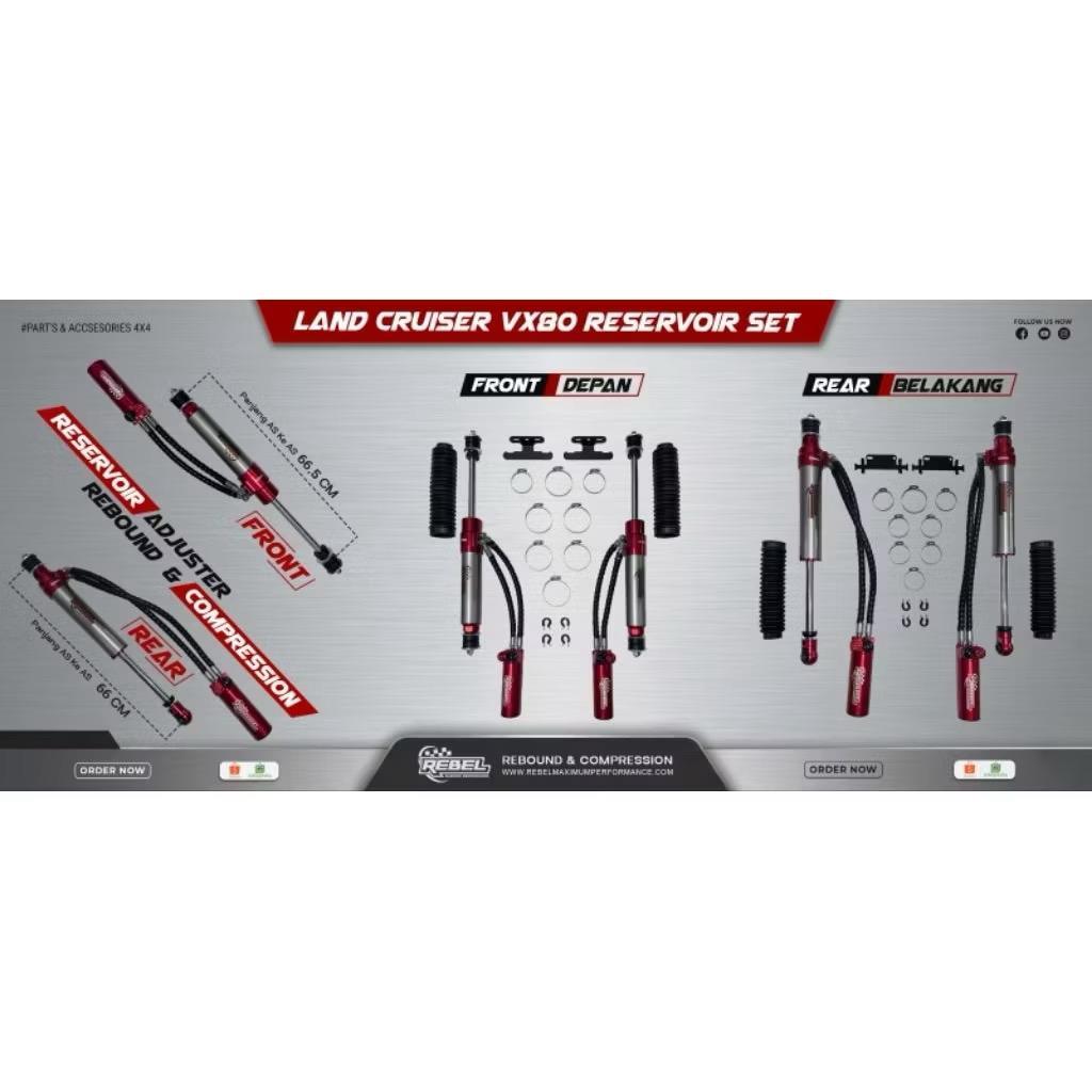ShockBreaker Shock Rebel Reservoir Adjuster Toyota Land Cruiser LC VX 80