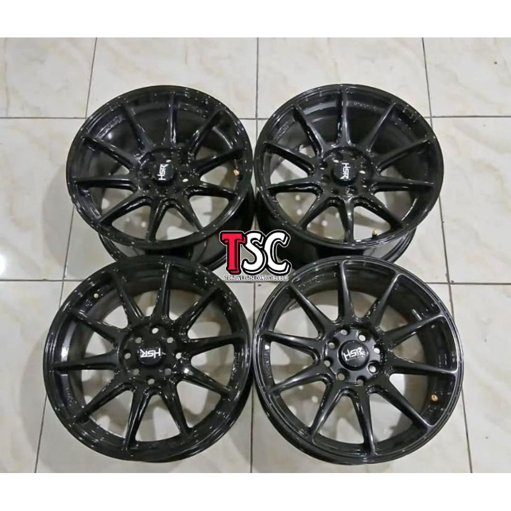 VELG SECOND MULUS | HSR SHINJUKU R16 LEBAR BRLANG 7/8 PCD 4X100-114 RADIANT BLACK