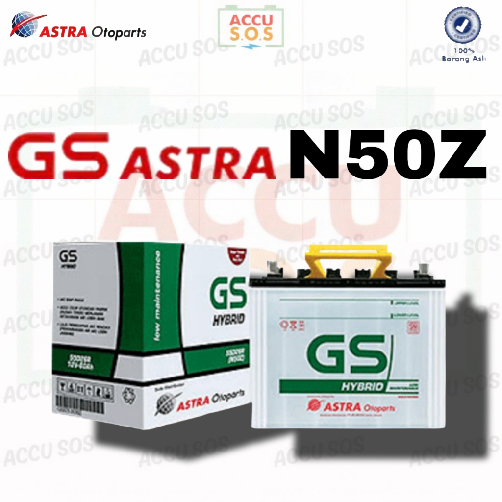 Aki GS Astra Hybrid N50Z - Aki Basah Berkapasitas Lebih Besar