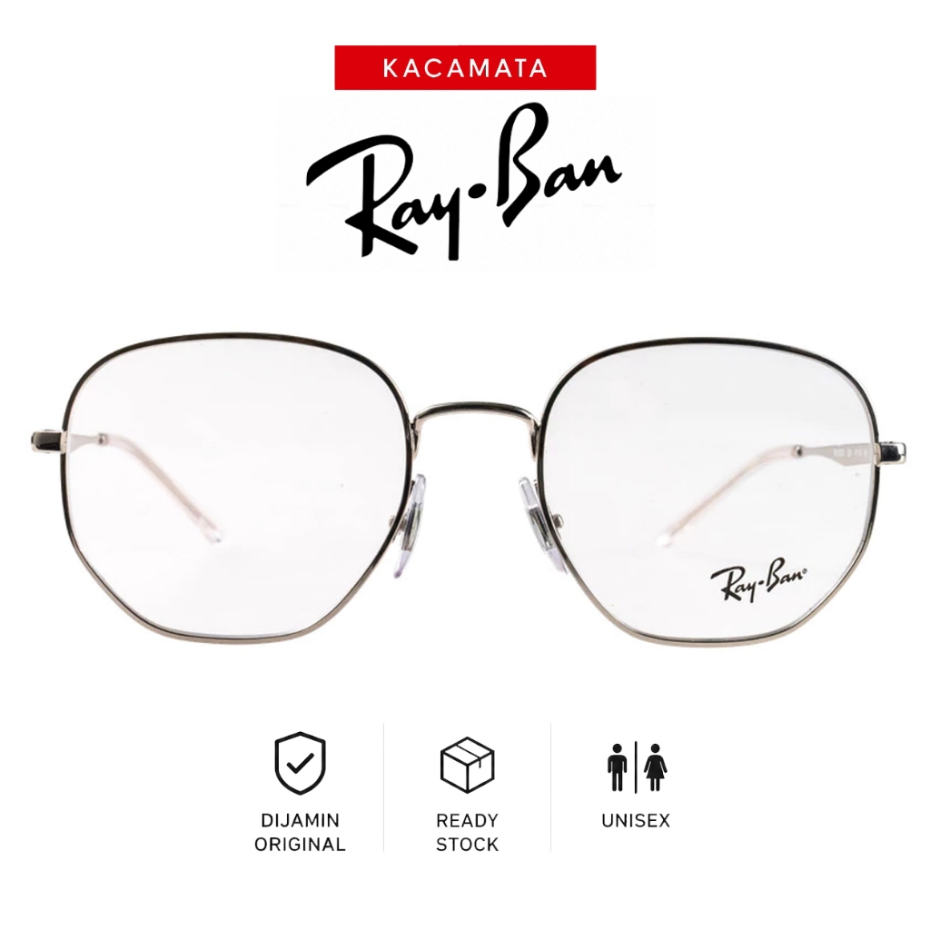 RAYBAN Frame kacamata Round Pria Wanira Ori Unisex Plus Minus RB3682V