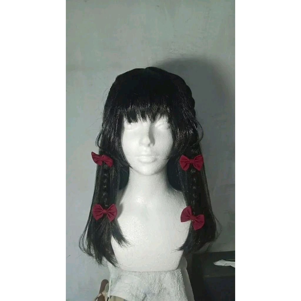 PL Wig Base Hitam Cap Jaring Styled Char Airi Sezaki