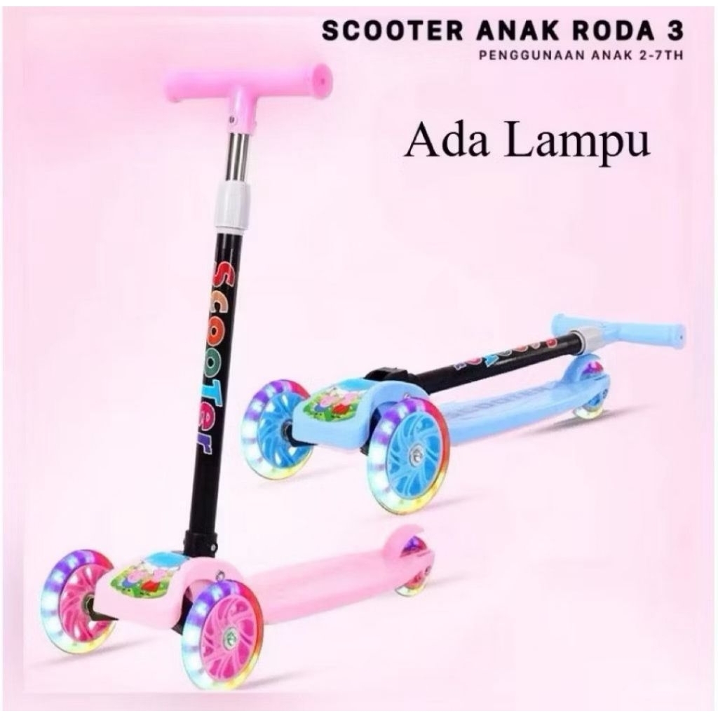 SKUTER ANAK / SCOOTER ANAK / SCOOTER ANAK BERLAMPU LED / SCOOTER ANAK RODA 3