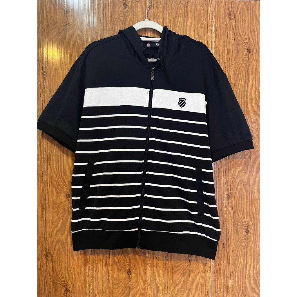 Kswiss Zipper hoodie lengan pendek