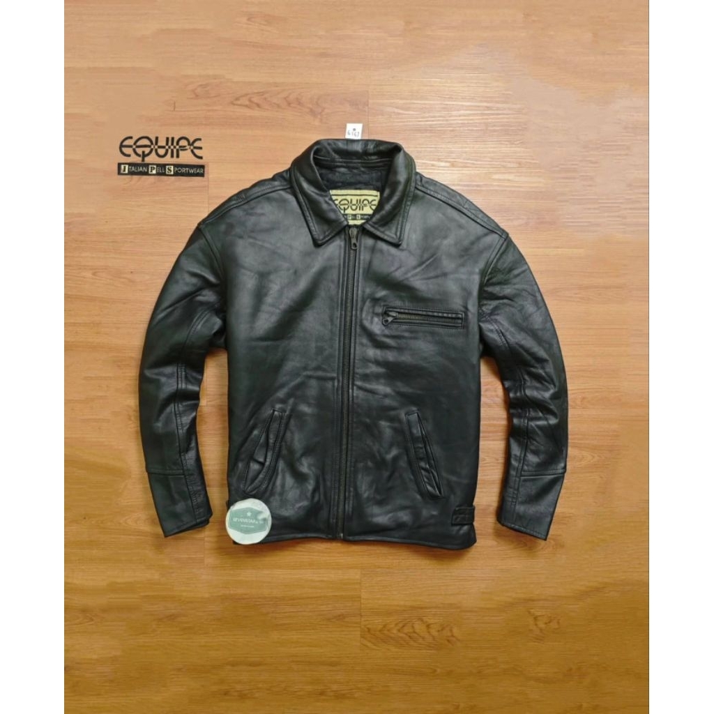 equipe cafe racer leather bikers jacket