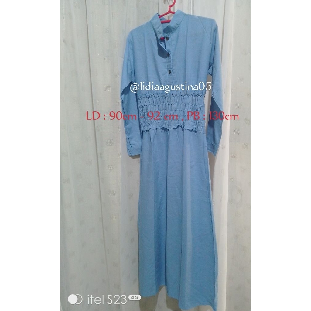 *Preloved* Gamis / Dress Wanita warna denim