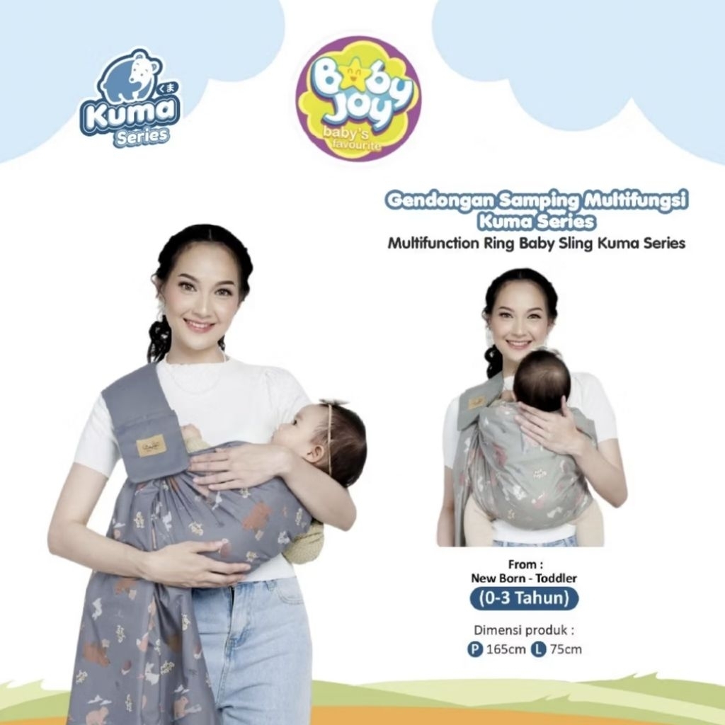 BabyJoy Gendongan Samping Multifungsi KumaSeries