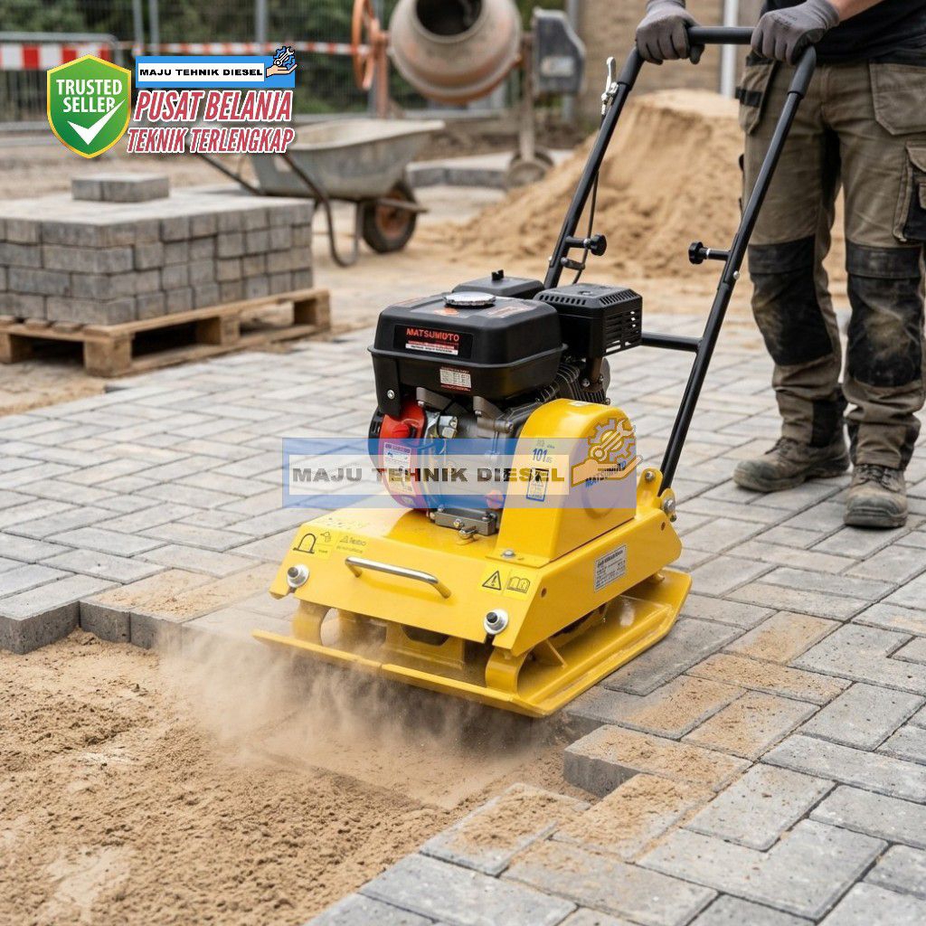 Mesin Pemadat Paving Block Plate Compactor Stamper Kodok Tigon TG-C90 + Engine Matsumoto Termurah - 