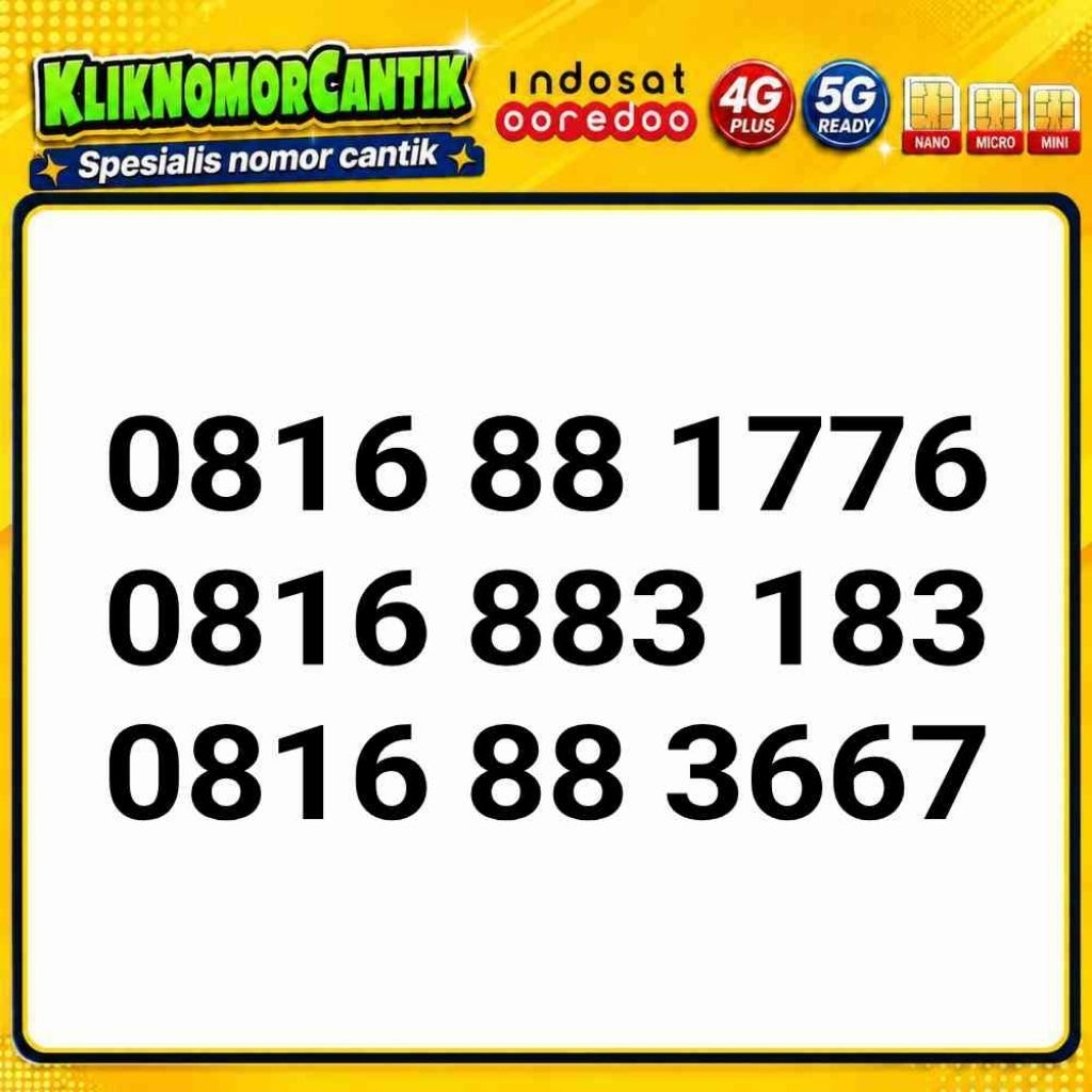 nomor cantik Indosat 10 Digit 4G&5G kartu perdana IM3 10 digit A5