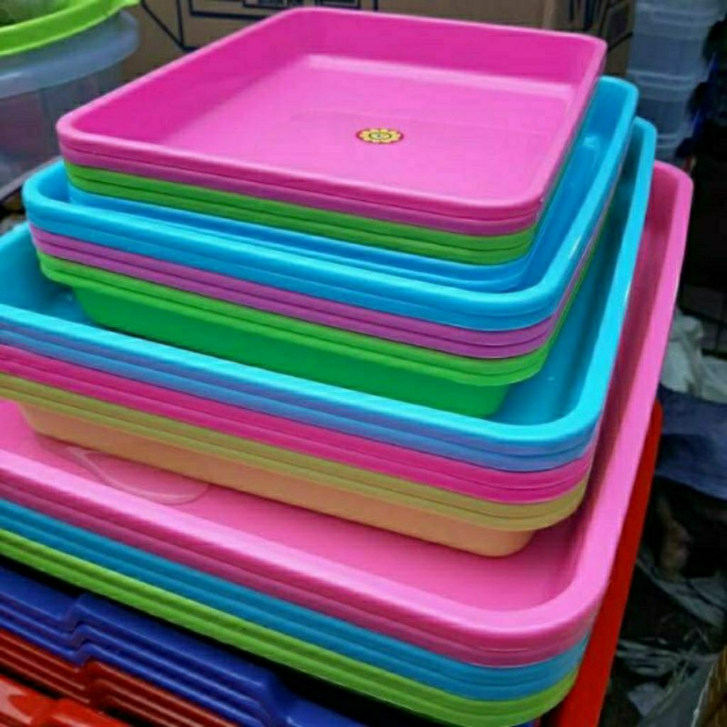 Ready Nampan Leser Plastik Kotak Persegi Panjang Nampan Serbaguna