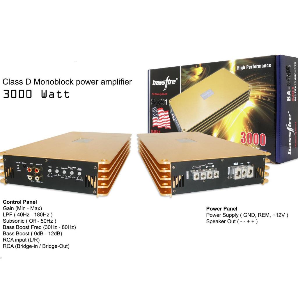 AUDIONET POWER MONOBLOCK 3000 WATTS BASSFIRE BA-ESSU