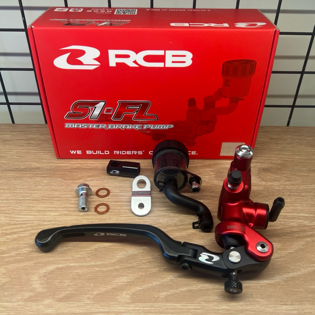MASTER REM RCB FORGED PUMP RADIAL S1 - FL 14MM KANAN MERAH TITANIUM