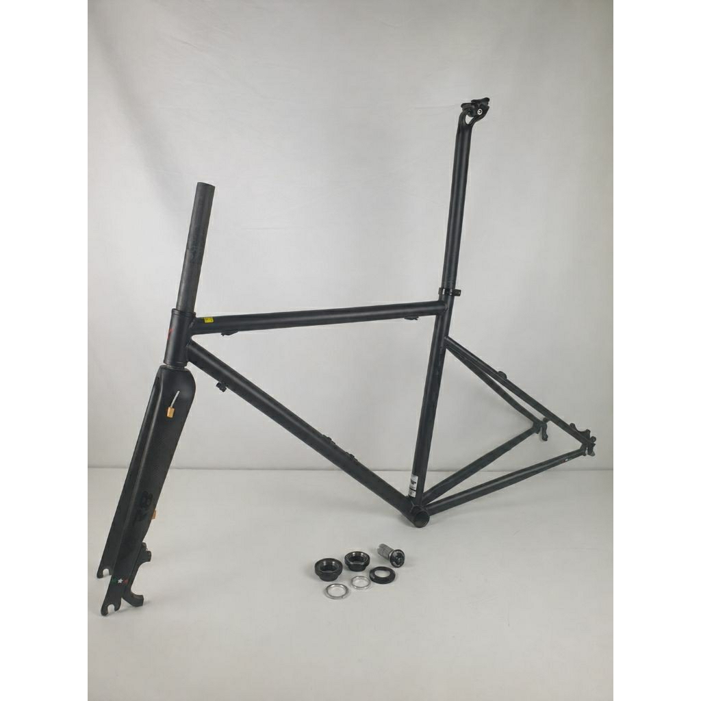 Frame Roadbike 700C Cromoly XLR8 Disc Brake + Fork Carbon XLR8 Fullset Frameset Chromoly Premium Bar