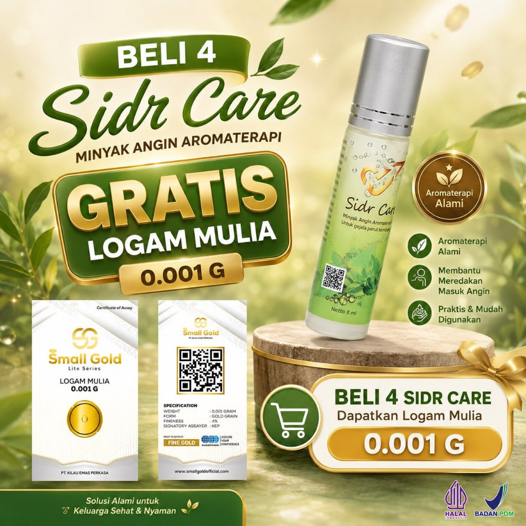 Sidr Care Minyak Angin Aromaterapi Roll On Herbal Bidara 8ml