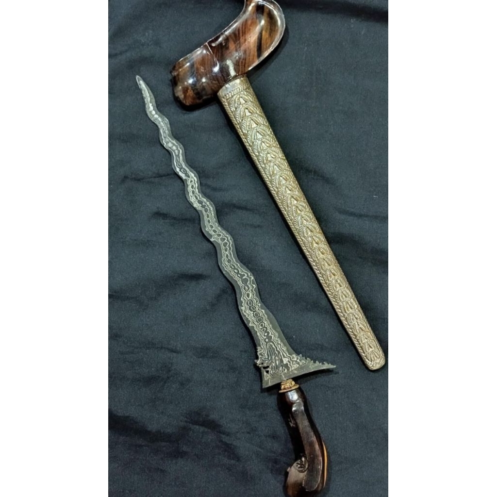 Keris Asli Murah Keris Nogosiluman Luk 15 Pamor Wiji Timun - Keris Majapahit Kuno