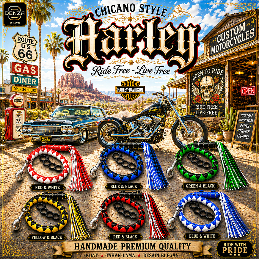 Mexican Style Harley Davidson Whip Custom Bagger Cholo Look