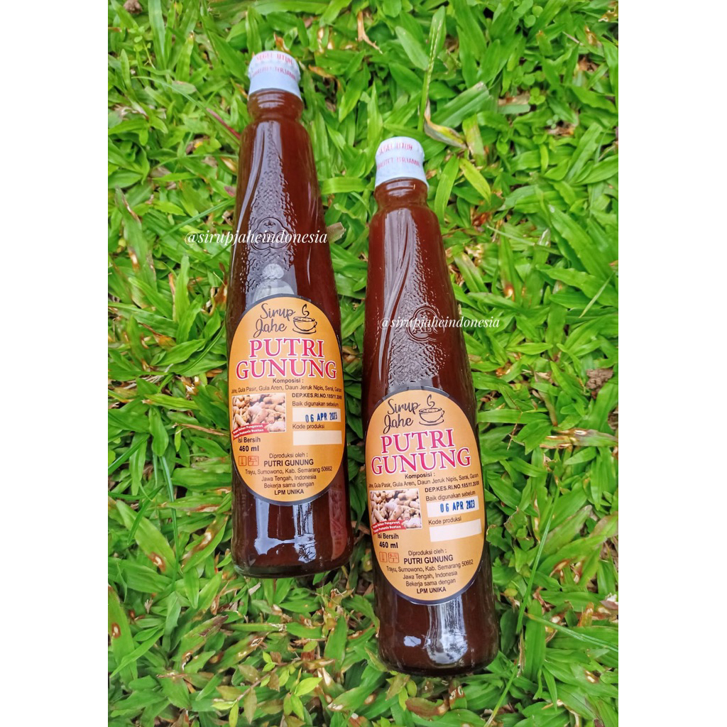 Sirup Jahe Putri Gunung (Sirup Jahe Gula Merah Asli)