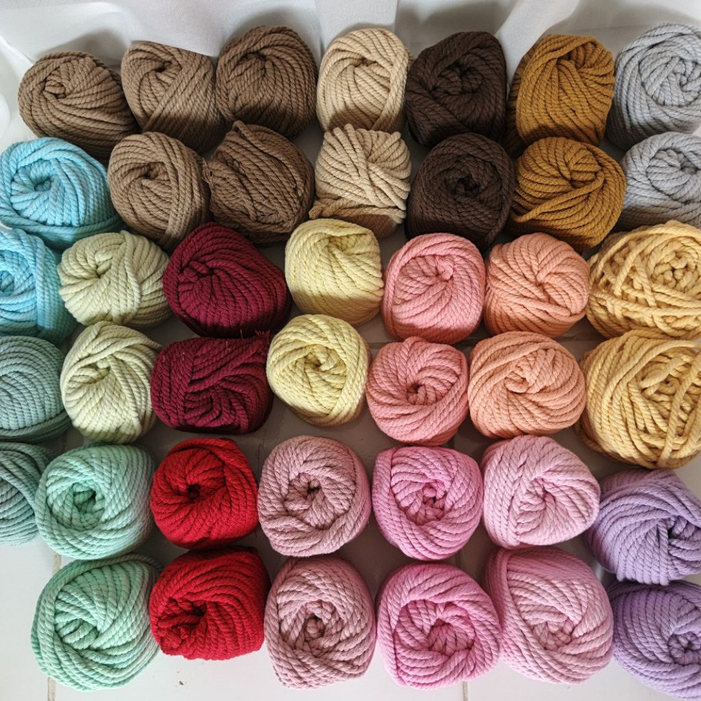 Benang Katun macrame 4mm/tali katun 4mm