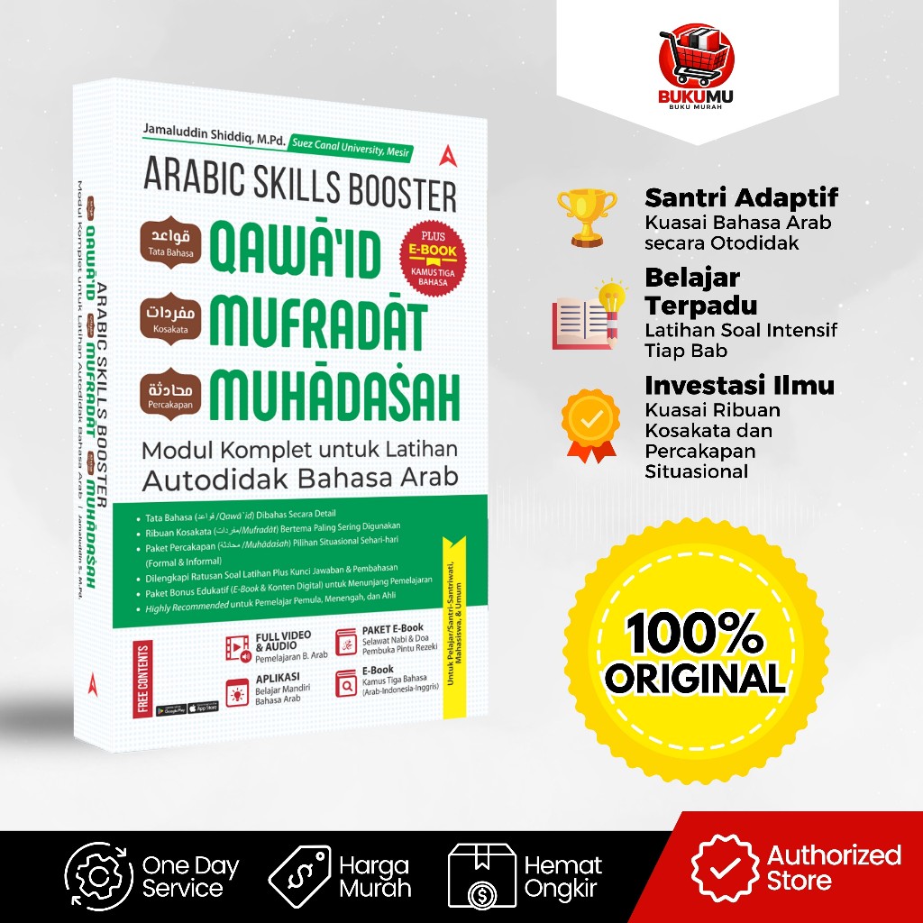 Arabic Skills Booster Buku 3-in-1 untuk Belajar Bahasa Arab Komprehensif dengan 10.000 Kosakata dan 