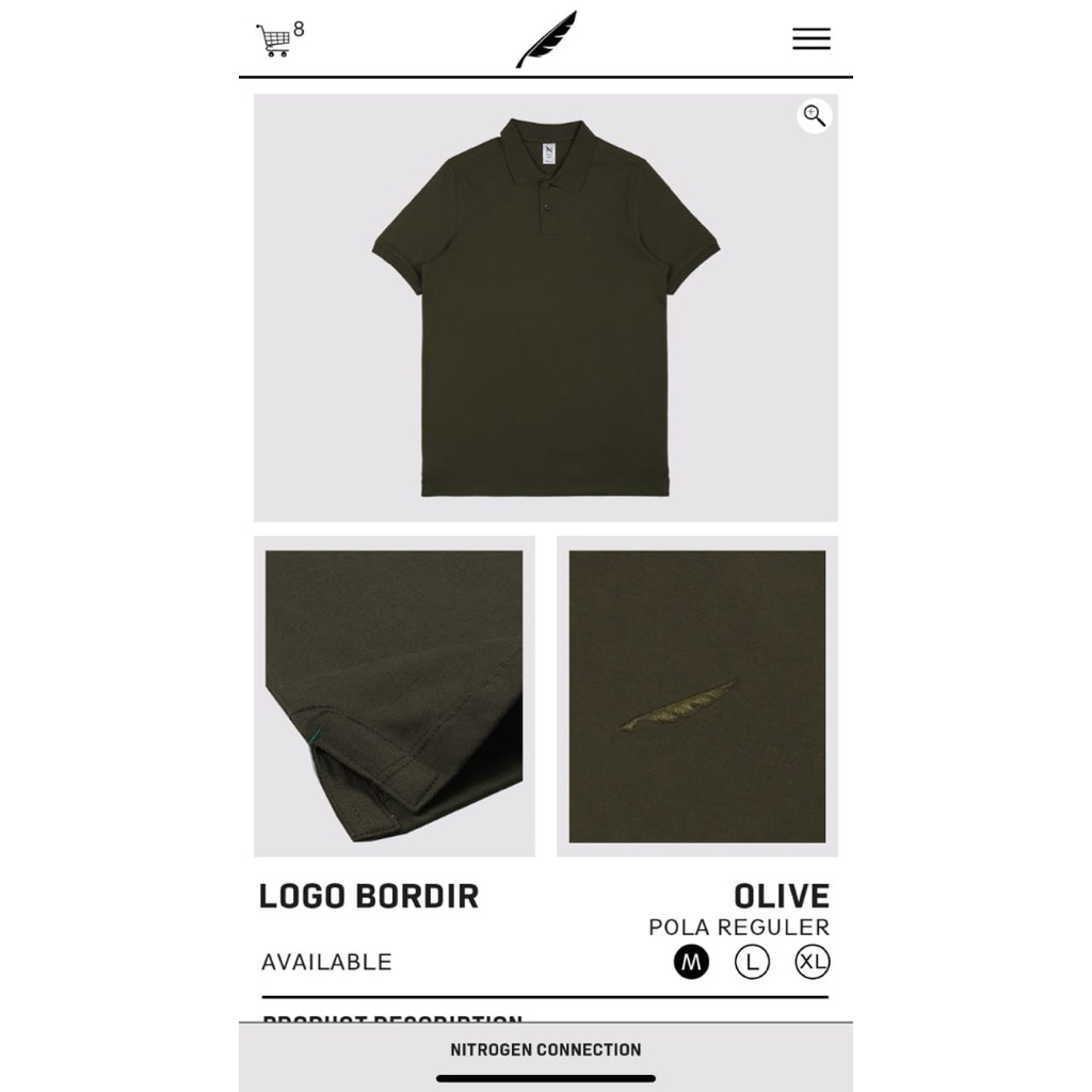 KOAS KERAH POLO BAHAN LACOS NITROGEN