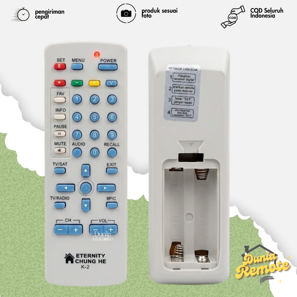 Remote Remot Digital Receiver CHUNGHE MULTI UNIVERSAL K-2 TECHNOSAT, TANAKA, TECHNOSAT, DAEWON DLL  