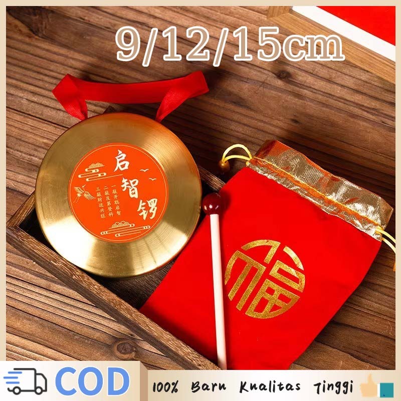 Alat Musik Gong Tangan Gong Cina Mini Gong Tangan Kuningan Gong Peringatan Dini Tradisional Mainan M